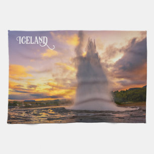 Iceland Geyser Tea Towel