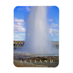 Iceland geyser view fridge magnet