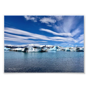 Iceland glacier lagoon photo print