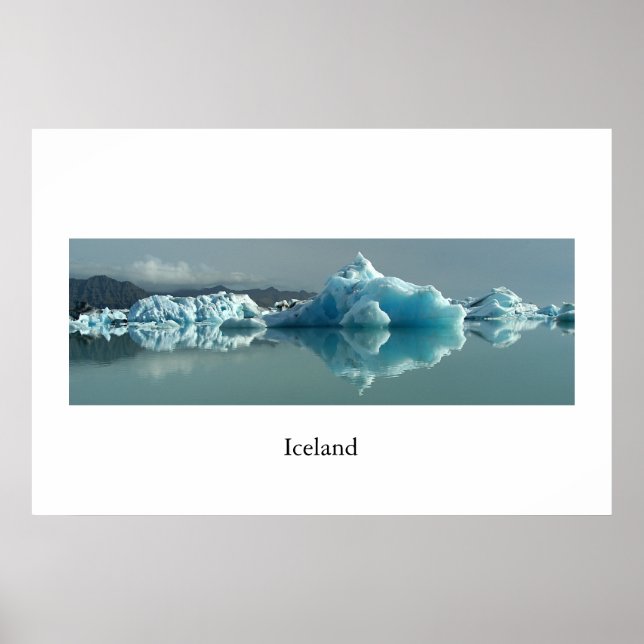 Iceland Glacier Lake Poster (Front)