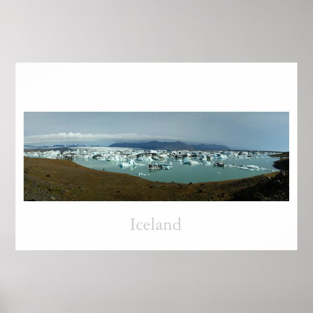Iceland Glacier Lake Poster (Front)