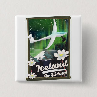 Iceland - go Gliding! 15 Cm Square Badge