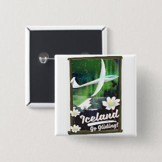 Iceland - go Gliding! 15 Cm Square Badge