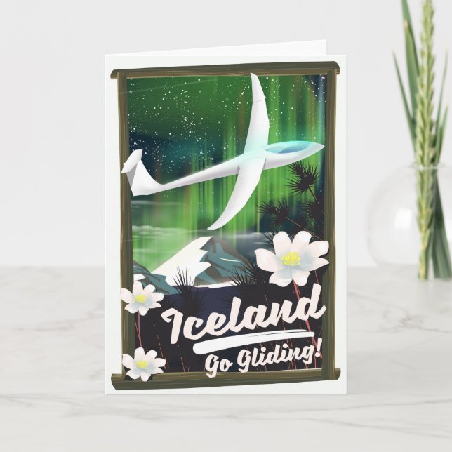 Iceland - go Gliding! Holiday Card (Front)