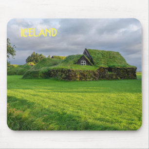 Iceland - Green House Mouse Mat