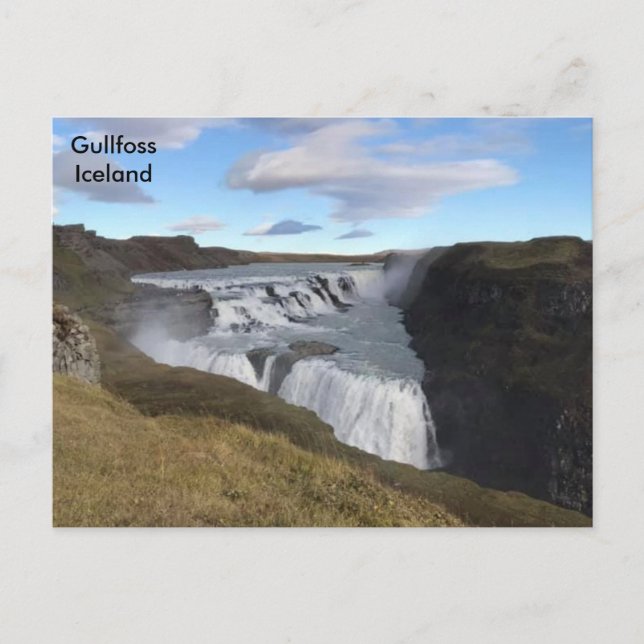 Iceland - Gullfoss Waterfall Postcard (Front)
