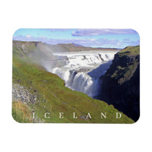 Iceland Gullfoss Waterfall view fridge magnet