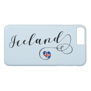 Iceland Heart Cell Phone Case, Icelandic iPhone 8 Plus/7 Plus Case