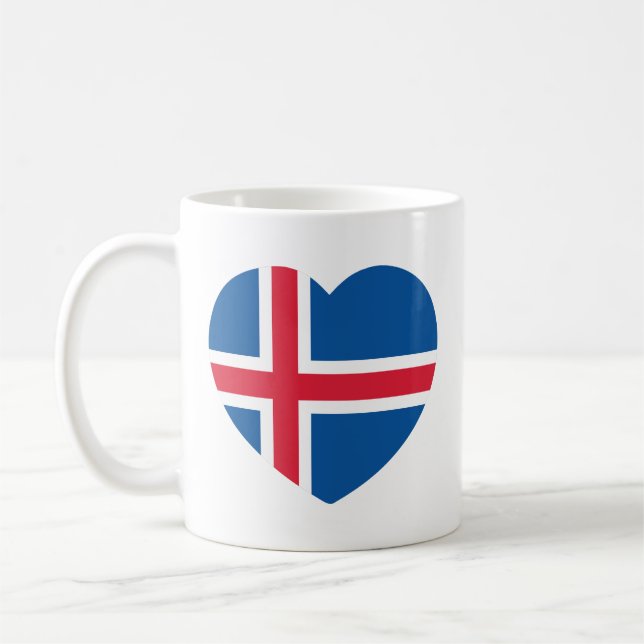 Iceland Heart Flag Coffee Mug (Left)