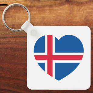 Iceland Heart Flag Key Ring