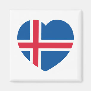 Iceland Heart Flag Magnet