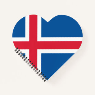 Iceland Heart Flag Notebook