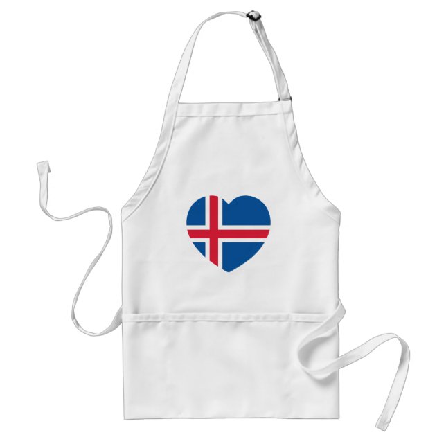 Iceland Heart Flag Standard Apron (Front)