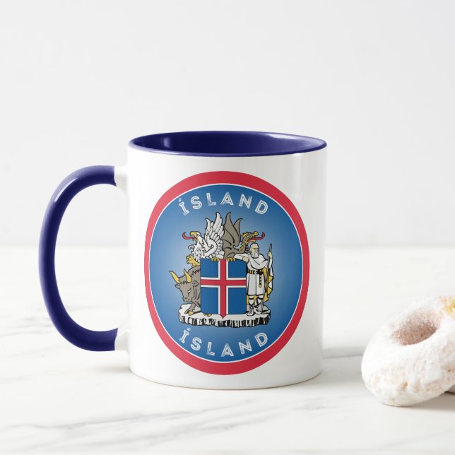 Iceland Heritage Emblem Mug (With Donut)