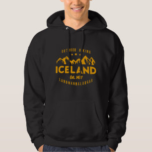 Iceland Hiking LANDMANNALAUGAR Est. 1477 Hoodie