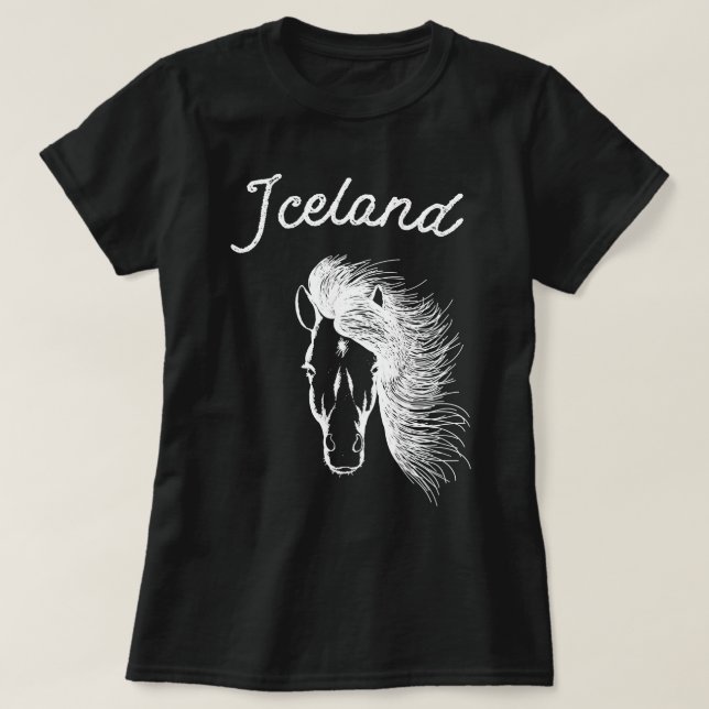 Iceland Hoodie with Icelandic Horse T-Shirt (Design Front)