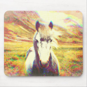 Iceland Horse Digital Art Mouse Mat