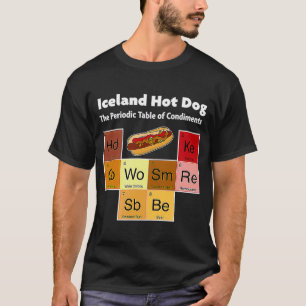 Iceland Hotdog Viking Cuisine Mustard Periodic Fas T-Shirt