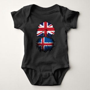 Iceland Icelandic British UK United Kingdom Baby Bodysuit