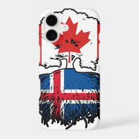 Iceland Icelandic Canadian Canada Tree Roots Flag
