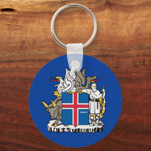 Iceland & Icelandic flag, emblem, holiday / sports Key Ring