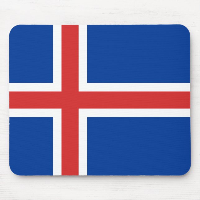Iceland (Icelandic) Flag Mouse Mat (Front)