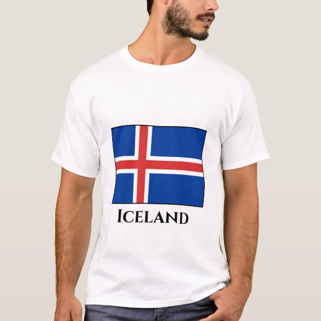 Iceland (Icelandic) Flag T-Shirt (Front)