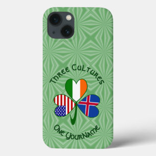 Iceland Ireland USA Shamrock Flag Personalised  iPhone 13 Case