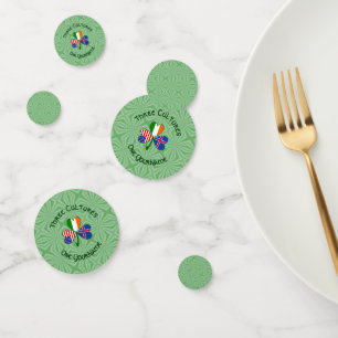 Iceland Ireland USA Shamrock Flag Personalised Confetti