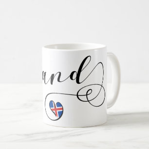Iceland Ísland Heart Mug