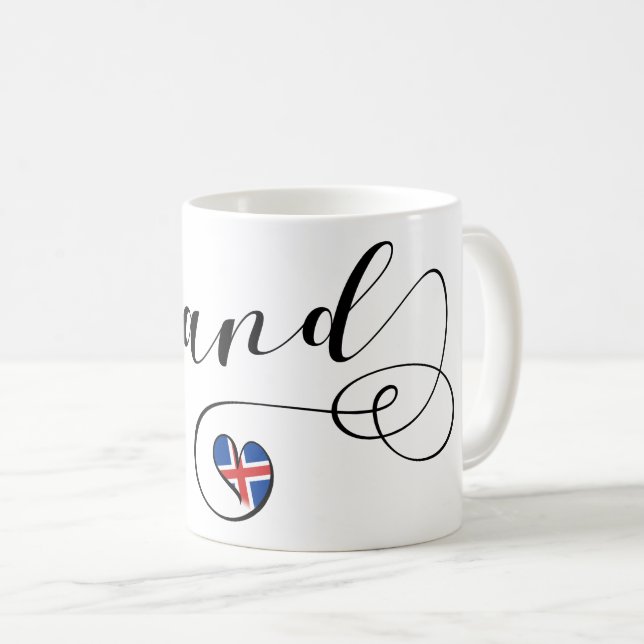 Iceland Ísland Heart Mug (Front Right)