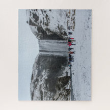 Iceland Jigsaw Puzzle - Skogafoss waterfall Winter