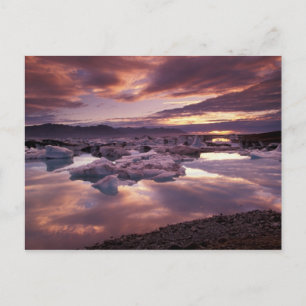 Iceland, Jokulsarlon Lagoon, Landscape Postcard