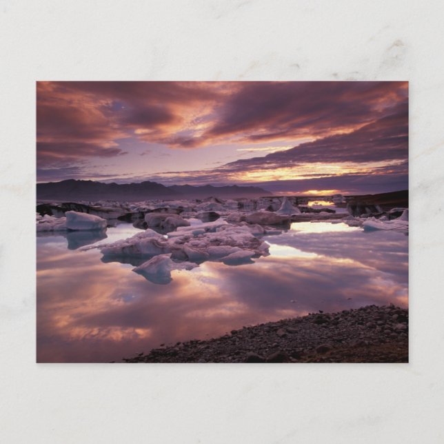 Iceland, Jokulsarlon Lagoon, Landscape Postcard (Front)