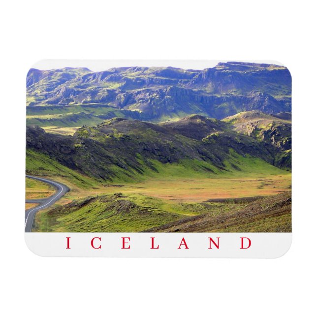 Iceland landscape view fridge magnet (Horizontal)