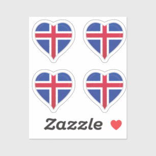 Iceland love flag pride heart sticker