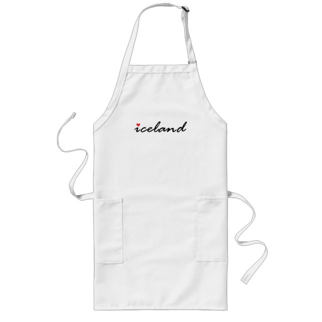 Iceland love patriot long apron (Front)