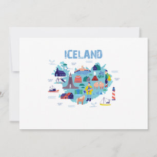 Iceland map invitation
