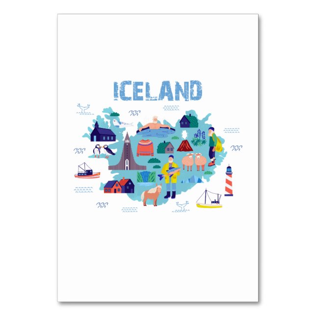 Iceland map table number (Front)