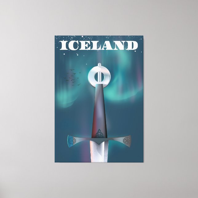 Iceland Mediaeval Sword Canvas Print (Front)