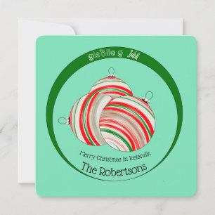 Iceland Merry Christmas Holiday Card