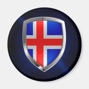 Iceland Metallic Emblem Magnet