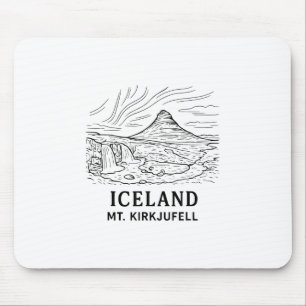 Iceland Mt Kirkjufell Hiking Aurora Borealis Souve Mouse Mat