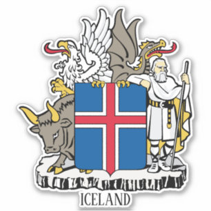 Iceland National Coat Of Arms Patriotic