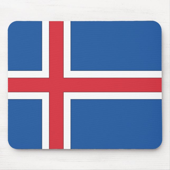 Iceland National Flag Mouse Mat (Front)