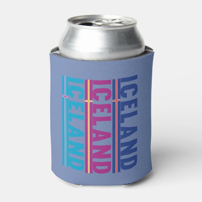 Iceland National Pride Sports Can Cooler Sleeve (Can Front)