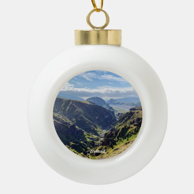Iceland nature - Ceramic Ornament (Front)