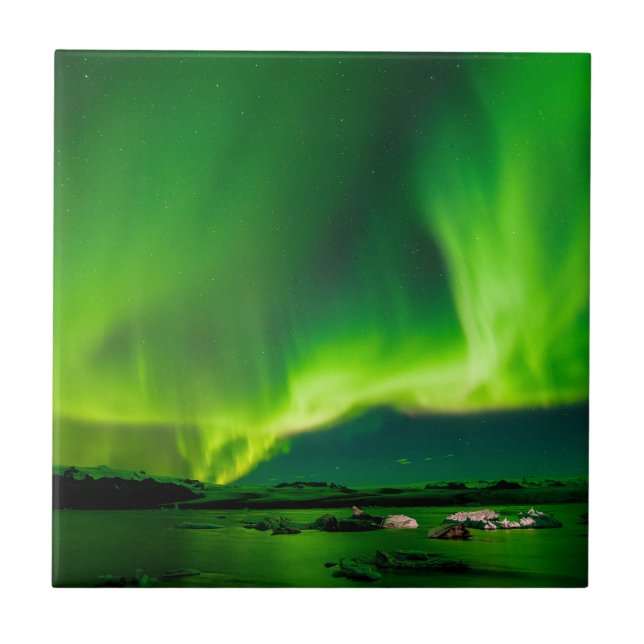 Iceland Northern Lights Tile (Front)
