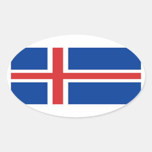 ICELAND OVAL STICKER