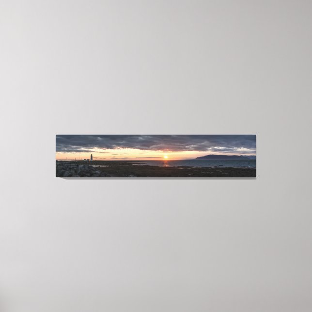 Iceland panorama sunset canvas print (Front)